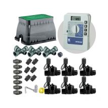 Kit profesional riego automático KRain de 6 zonas 24v para tuberia 32mm