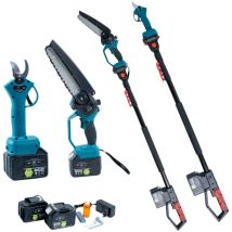 Amc - Kit Professionale Forbice Da Potatura Motosega 8 Pollici Con Asta Telescopica