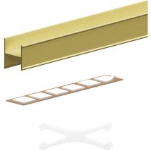 Kit profil en h slid'up 220 pour porte 18 mm - 1,8 m - or