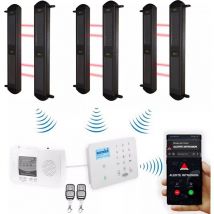 Kit 'protection agricole' - 3 jeux de barrières 2B portée 900m + alerte gsm 2G+3G+4G appel/SMS (gamme DA600+/KP)