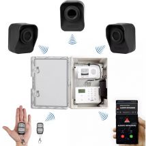 Ultra Secure - Kit 'protection agricole' - Point d'alerte gsm 4G IP65 + 3 détecteurs de mouvement sur piles (DA600+/KP)
