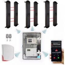 Kit 'protection agricole' - Point d'alerte gsm 4G IP65 + 3 jeux de barrières infrarouges 2B + sirène 120 dB (DA600+)