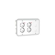 Kit Puesto Trabajo Empotrar 4 Schukos Y 2 Rj45 V2 Blanco