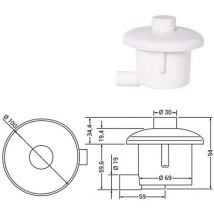 Kit pulsante incasso pneumatico its Todini 14.91PI