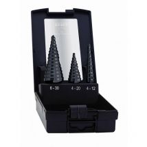 50071 - Set di punte a gradini, 4-12/4-20/6-30 mm, hss, rivestimento TiAlN - Exact