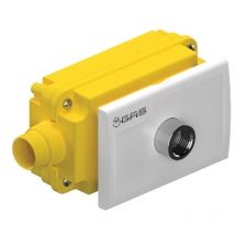 KIT RACC. GAS 90° + PLACCA BIANCA TC 3/4" x F 1/2" TECO