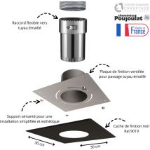 Poujoulat - Kit raccord flexible + plaque de finition Diamètre 100