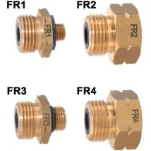 Kit De 4 Adaptateurs Raccords Gaz Européens – Adaptateur Fr1 Pour Italie, Suisse – Adaptateur Fr2 Pour Grèce, Autriche – Adaptateur Fr3 Pour Uk, 