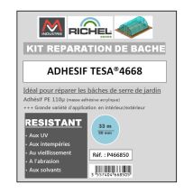 Kit réparation bâche Richel – Accessoire pour serre – 50 mm x 33 m – Résistant aux UV et intempéries