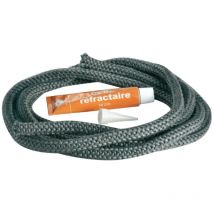 Tresse ronde haute température diamètre 12 mm L.3m avec colle