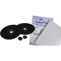 Kit Ricambio Whirlpool Rex Electrolux, 2x Filtri Cappa ai Carboni Attivi, adatto per Diverse Cappe, Diametro 232 x 20 mm + Filtro Universale, 470 x