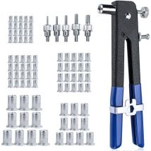 Rivettatrice per Rivetti Filettati Kit 86pz Inserti Pinza Filetti M3 M4 M5 M6 M8