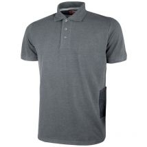 Upower GAP polo t-shirt maglietta maglia da lavoro leggera cotone e poliestere GREY METEORITE taglia XL