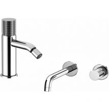 Kit salle de bain avec mitigeur lavabo mural et mitigeur bidet Paini Cox Grip KITGRIP4