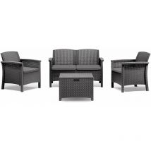 Set da giardino polipropilene 'venezia ii' antracite