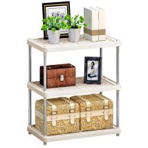 Bricoshop24 - Kit Scaffali 3 Ripiani in Metallo Plastica Portaoggetti Scaffalatura