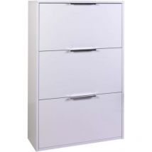 Composad - Kit scarpiera 3r. laccato bianco 65x25x100