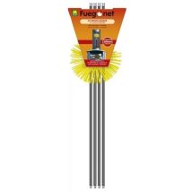 Fuego Net – Schornsteinreinigungsset – Nylon-Igel 200 mm, 4 Stangen 1400 mm, Stahl, Polypropylen