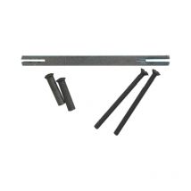 Kit Schrauben Hülse patiniertes Eisen + Vierkant Bouvet lang. Dicke 68/78 mm - 65659