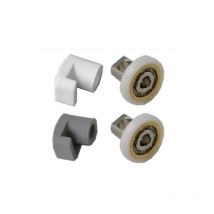 Kit Scorrimento Con Cuscinetti Per Porta a Soffietto Modello 01282-01266 Argento Lucido