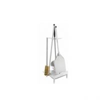 Kit set 4 pz pizza fatta in casa pala palettino spazzola lunghezza 90 cm supporto acciaio inox Made in Italy Qualità Professionale
