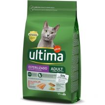 Kit set 4 pz Ultima cat croccantini per gatti adulti sterilizzati salmone