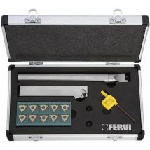 Kit set werkzeug satz für drehmaschine innen aussen mit wendeplatten Fervi kican