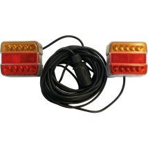 KIT SIGNALISATION 12 + 4 Metres à LED magnétique ORANGE-ROUGE - S17221
