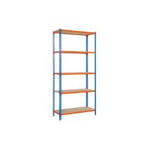 8435104937372] Etagère 2000x1100x500mm bleu/orange charge 150Kg maderclick super