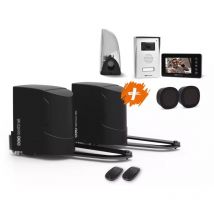 Scs Sentinel - Kit motorisation portail battant et interphone vidéo filaire, SimplyOpen 2 Integral