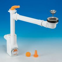 Lira Spa - Kit siphon pour évier de cuisine avec mini panier kittinara sortie d'eau Ø40 mm zio 1NT 9.1289.15 blanc - Ø40
