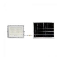 VT-180W Weißer LED-Strahler mit 20 w Solarpanel und ferngesteuertem LED-Flutlicht mit austauschbarer Batterie 6400 k, 3 m Kabel – 7845 - V-tac