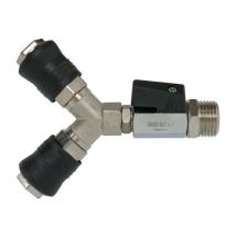Raccord Pneumatique Kit sortie de cuve double rapide 1/4'+1/2' -S11916