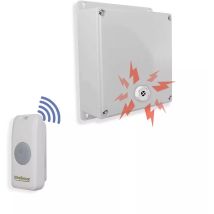 Kit sos panique sans-fil avec sirène - Haute-résistance / 800m / 1 bouton simple autonome sur piles (Gamme protect 800)