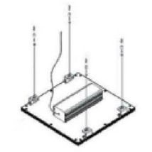 Kit sospensione per lpx e lpxm: 1 rosone 4 funi 1 cavo alimentazione ax3 - Nobile Illuminazione