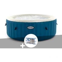 Intex - Kit spa gonflable PureSpa Blue One rond Bulles 2/4 places + 6 filtres