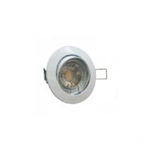 Kit spot encastré led 5W ø 80mm orientable blanc lampe 3000K 380lm GU10 230V non-dimmable 36° IP20 factory Trajectoire 003553