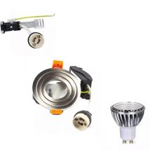 Kit Spot led GU10 5W cob équivalent 50W Dimmable Rond aluminium orientable perçage 80mm SUP-5005A - Blanc Neutre