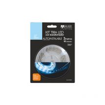 Silver - Kit Strip Led 3m 12v 4,8w/m Light Dia 4000k Ip20 Inclut l'alimentation 230v 240360