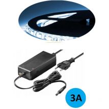 Kit striscia led 5050 flessibile 5M adesiva e alimentatore 3A bianco freddo IP65