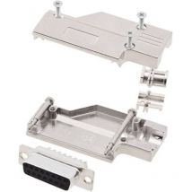 Encitech - Kit embase sub-d femelle Nombre de pôles: 9 DCMR-FK-09-DBS-K 6355-0065-11 90 ° fût à souder 1 set