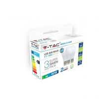 V-tac - VT-1900 Box 3 Lampadine led E27 9W A60 Bianco caldo - 2700K