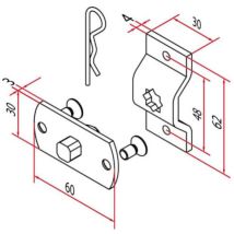 Kit De Fixation Cherubini A45060556 Pour Entraînement Carré 10 Mm Avec Bride (garda ≤50 Nm)