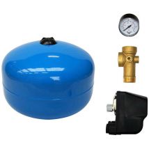 Kit Surpresseur Eau Sphérique 24l - 1" Avec Pressostat Et Manomètre