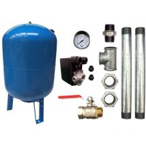 Aquasystem - Kit Surpresseur Eau Vertical 200l - 1' Avec Pressostat Et Manomètre