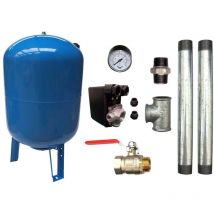 Aquasystem - Kit Surpresseur Eau Vertical 500l - 1'1/4 Avec Pressostat Et Manomètre