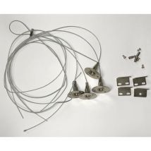 Arlux lighting Kit Suspension Dalle Led - 4 filins de 1mètre + fixations