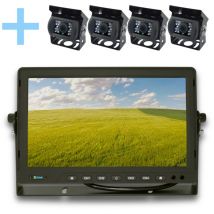 Kit telecamera per la visione posteriore con monitor AHD 10.1" Yatek + 4 telecamere 1080P per il parcheggio Yatek