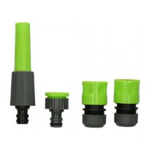 Kit Arrosage 4 Pièces Lance + 3 raccords 1/2' 15mm réglables Jardin irrigation Kinzo
