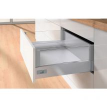 Hettich - Kit tiroir hauteur 176 avec habillage designside verre - Décor : Gris - Longueur : 350 mm